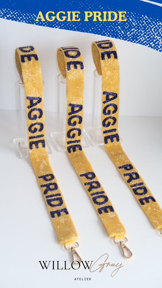 Beaded Game Day Strap - AGGIE PRIDE