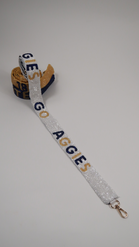 Beaded Game Day Strap - GO AGGIES